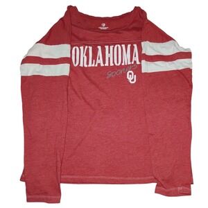 Oklahoma Sooners Womens XL Long Sleeve‎ Crimson T-Shirt Colosseum NCAA